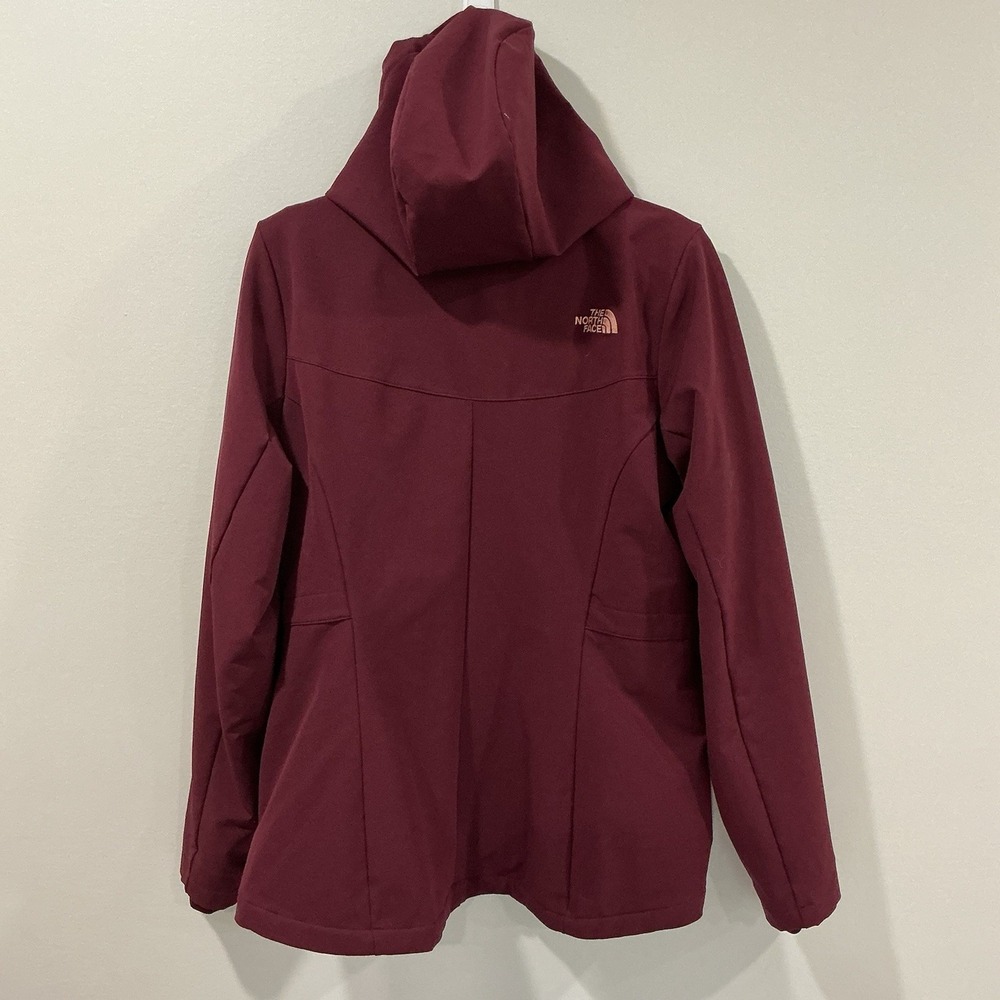 The North Face WindWall Women's Fleece Fuchsia Full Zip Jacket Hooded Large - Picture 2 of 10